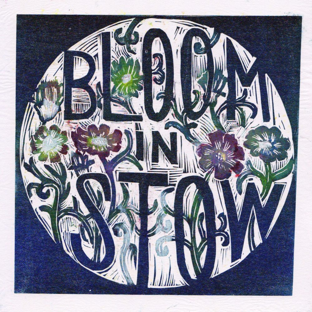 Bloom in Stow Linocut